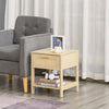 HOMCOM Nightstand Bedside Table End Table Storage Organizer W/ Drawer Shelf
