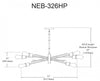 Dainolite Nebraska 6 Light Horizontal Pendant Espresso Finish Lamp|Luminaire suspendu horizontal Nebraska de Dainolite avec fini espresso et 6 ampoules