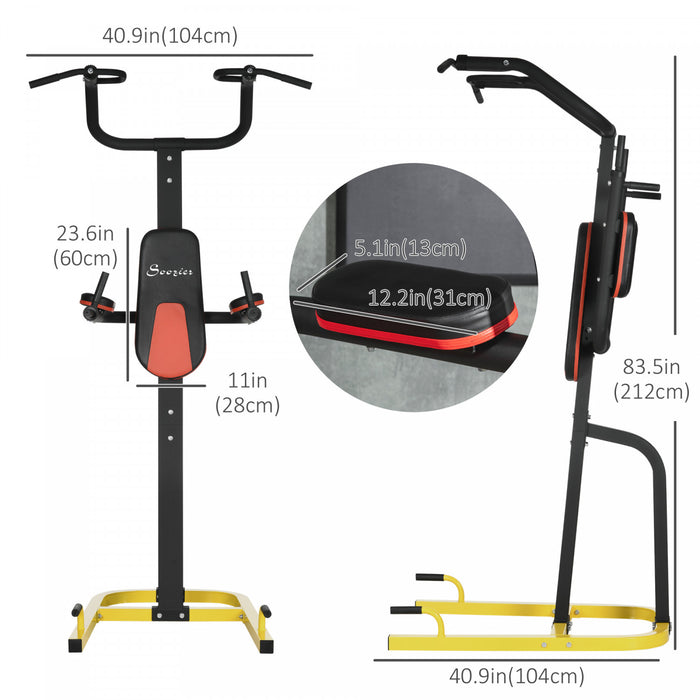 Soozier Power Tower With Pull-up Stand, Dip Station And Push-up Stand