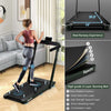 Superfit 2.25hp 2 In 1 Dual Display Folding Treadmill Jogging Machine W/app Control Green