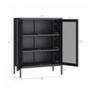 Amelia Modern 32" Metal Accent Cabinet in Black | Armoire d’appoint moderne Amelia 32" en metal noir