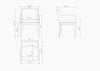 Gansevoort Modern Wood Vegan Leather Armchair in Ivory - Set of 2 | Fauteuil en bois moderne Gansevoort en cuir vegetalien ivoire - Lot de 2