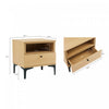 Amara Modern 20" Nightstand in Light Oak (1-Drawer) | Table de nuit moderne Amara 20" en chene clair (1 tiroir)