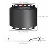 Outsunny Smokeless Fire Pit, 19" Portable Wood Burning Firepit, Black