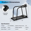 Costway 2.5 Hp Walking Treadmill With Long Handrails For Seniors Pulse Sensors Led Display