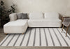 Covington Grey White Striped Rug, 5'3" x 7'7" Indoor Area Rug | Tapis Covington Raye Gris Blanc, 5'3" x 7'7"