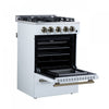 Forno Breno 24" Freestanding Gas Range, White - FFSGS6290-24WHT | Cuisiniere a gaz autonome Breno de 24 po, blanche – FFSGS6290-24WHT