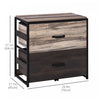 Vinsetto File Cabinet With 2 Drawers And Hanging Rail|Vinsetto Classeur Avec 2 Tiroirs Et Rail De Suspension