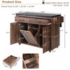 Nathan Kitchen Island With Tilt-out Trash Cabinet And Storage - Walnut Brown | Ilot De Cuisine Nathan Avec Poubelle Basculante Et Rangement - Brun Noyer