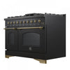 Forno Antico 48" Gas Range, Black, Double Ovens, -FFSGS6219-48BLK | Cuisiniere a gaz Antico de 48", noire,avec double four – FFSGS6219-48BLK