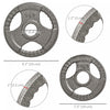 Soozier Set of 4 Weight Plates for 2"/5cm hole Dumbbell Handle Bar, Silver