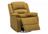 MONARCH SPECIALTIES 34" WIDE, LARGE UPHOLSTERED POWER RECLINING CHAIR, USB PORTS INCLUDED, GOLD FABRIC, TRANSITIONAL RECLINER | MONARCH SPECIALTIES 34" DE LARGEUR, GRAND FAUTEUIL REMBOURRE INCLINABLE, PORT USB INCLUS, TISSU DORE, TRANSITIONNEL