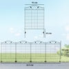 Outsunny Garden Decorative Fence 4 Panels 44in x 12ft Steel Wire Border Edging for Landscaping