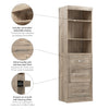 Bestar Pur 25 W Closet Organizer with Drawers - Rustic Brown|Organisateur de garde-robe Pur de Bestar de 25 po (L) avec tiroirs - brun rustique