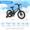 Costway 16" Kid's Bike With Adjustable Handlebar & Saddle Dual Disc Brakes Black