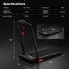 Costway 3 In 1 Folding Treadmill With Remote Control Led Display And App For Home Red