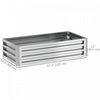 Outsunny 4' x 2' x 1' Raised Garden Bed, Galvanized Planter Box Silver