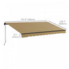 Outsunny 13' X 10' Patio Retractable Awning Sunshade Shelter, Amber|Outsunny 13' X 10' Auvent Retractable, Abri Pare-soleil, Jaune