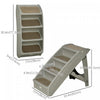 Pawhut 4-level Portable Dog Stairs, Foldable Dog Steps For Small Dogs, Lightweight Cat Steps, With N|Pawhut Escalier Portable A 4 Niveaux Pour Animaux De Compagnie, Rampe Pliable Pour Chien, Marches Le