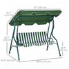 Outsunny 3-seat Patio Swing, Outdoor Swing With Adjustable Canopy|Outsunny Balancoire De Patio A 3 Places, Balancoire Avec Auvent Reglable