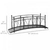 Outsunny 8' Metal Arch Garden Bridge With Siderails, Pond Bridge, Black|Outsunny 8' Pont De Jardin En Metal Avec Arche Et Ridelles, Pont D'etang