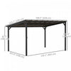 Outsunny 10' X 14' Pergola, Upf 50+ & Waterproof Polycarbonate Gazebo