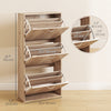 HOMCOM Slim Shoe Storage Cabinet with 3 Flip Drawers for 9-12 Pair of Shoes