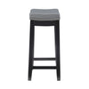 Claridge Faux Leather Backless Counter-Height Stool - Grey|Tabouret Claridge de hauteur comptoir en similicuir et sans dossier - gris