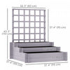 Outsunny 3 Tier Raised Garden Bed With Trellis For Climbing Plants Grey