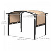 Outsunny 9.5' X 11' Outdoor Pergola With Retractable Canopy And LED Lights|Outsunny Pergola 9,5' X 11' Avec Auvent Retractable Et Lumieres LED