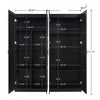 Cornelia Modern 2-Piece Wardrobe Closet in Black Armoire | Armoire-penderie moderne Cornelia 2 pieces en noir