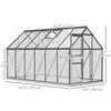 Outsunny 6' X 12' X 6.5' Polycarbonate Greenhouse Walk-in Green House|Outsunny Serre Exterieure En Polycarbonate 6' X 12' X 6,5'