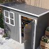 Outsunny 7' X 4' Metal Outdoor Storage Shed With Window, Lockable Door|Outsunny Remise De Rangement Exterieure Avec Fenetre, Porte Verrouillable