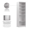 Bestar Key West 25 W Closet Organizer - Pure White Oak|Organisateur de garde-robe Key West de Bestar de 25 po (L) - blanc chêne solide