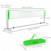 Soozier Portable Badminton Set, Pickleball Volleyball Badminton Net Set