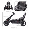 Aosom Go Kart For Kids, Pedal Car With Adjustable Seat, Forward, Backward, Handbrake, Shock Absorpti|Aosom Go Kart Pour Enfants, Voiture A Pedales Avec Siege Reglable, Avant, Arriere, Frein A Main, Abs