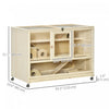 Pawhut Wooden Hamster Cage, 3 Tier Rat Cage With Openable Roof, Run, Ladders, Wheels, Tray, For Hams|Pawhut Cage A Hamster En Bois, Cage A Rats A 3 Niveaux Avec Toit Ouvrant, Echelles, Roues, Plateau,