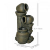 Outsunny 3-tier Outdoor Water Fountain With Adjustable Flow, Wine Jar Look|Outsunny Fontaine D'eau D'exterieur A 3 Niveaux