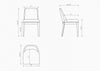 Gansevoort Modern Wood Vegan Leather Dining Chair in Pewter - Set of 4 | Chaise de salle a manger moderne Gansevoort en bois et cuir vegetalien coloris etain - Lot de 4