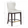 Blair Modern Wood Upholstered Counter Stool in White - Set of 2 Bar Stool | Tabouret de comptoir Blair moderne en bois et tissu blanc - Lot de 2