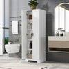 Liam Multi-Functional Storage Cabinet with Doors and Adjustable Shelves,White Accent Cabinet | Liam Armoire de rangement multifonction avec portes et etageres reglables, Blanc