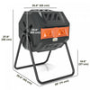 Outsunny Outdoor Dual Chamber 360° Rotating Composter 43 Gallon Orange|Outsunny Composteur Exterieur Rotatif A 360°, 43 Gallons, Orange
