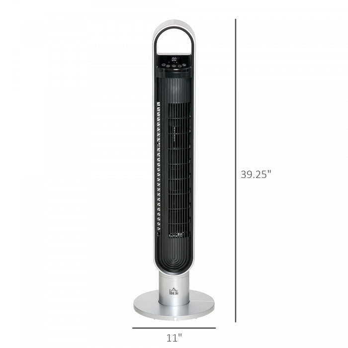 Homcom 39\" Cooling Tower Fan With Oscillating And Timer
