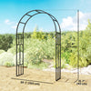 Outsunny 7.3ft Steel Garden Arch Trellis, Garden Arbor For Climbing Plants