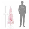 Homcom Snow Flocked Pencil Christmas Tree Slim Artificial Christmas Tree|Homcom Arbre De Noel Artificiel Fin Floque De Neige Artificielle 5pi