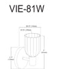 Dainolite Vienna 1 Light Incandescent Wall Sconce Aged Brass Clear Ribbed Glass Lamp|Applique murale Vienna de Dainolite en verre côtelé transparent, avec fini laiton vieilli et 1 ampoule incandescente