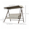 Outsunny 3-seat Patio Swing Chair With Adjustable Canopy And Cushions|Outsunny Balancoire De Patio 3 Places Avec Auvent Reglable Et Coussins