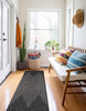 Raven Contemporary 2'0" x 6'0" Runner Rug in Grey Indoor Area Rug | Tapis Contemporain Raven 2'0" x 6'0" en Gris