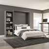 Bestar Pur Queen Murphy Bed with Shelving Unit 90-Inch Wall Bed|Grand lit escamotable mural Pur de Bestar de 90 po avec tablettes