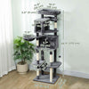 PawHut Cat Tree, 69" Cat Tower for Indoor Kittens, Multi-Level Tower with 2 Condos, Scratching Posts, 2 Hammocks, Perches, Pompoms for Multiple Kitties, Dark Grey